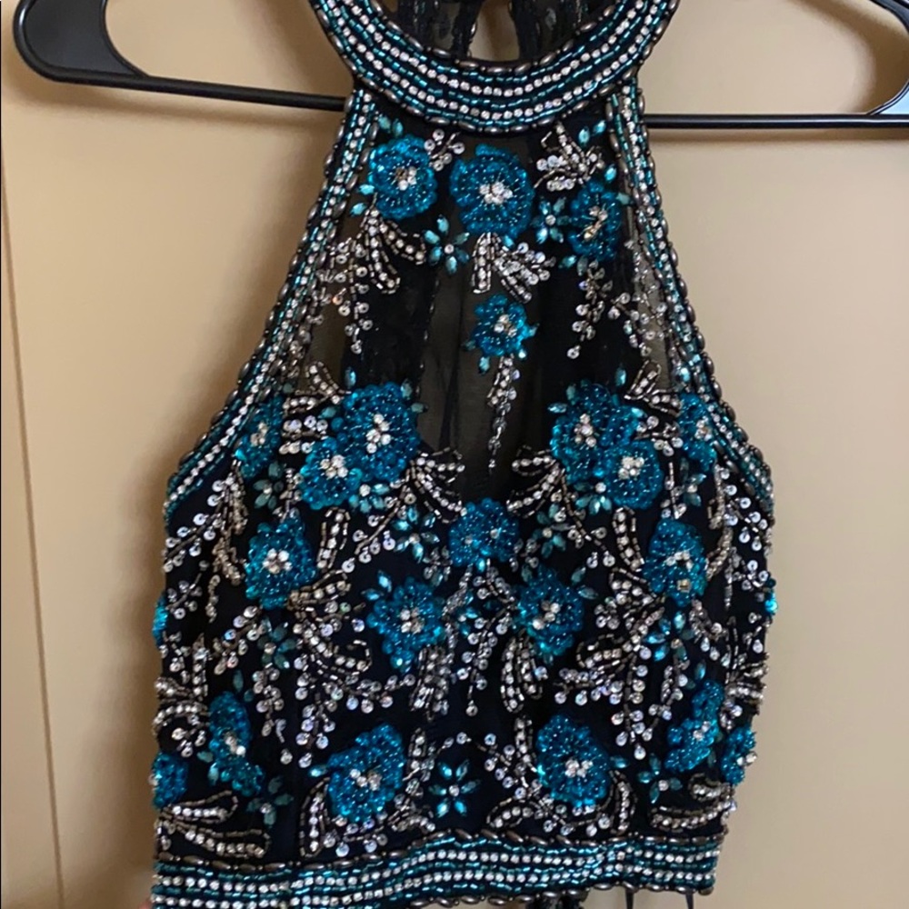 Two piece prom dress